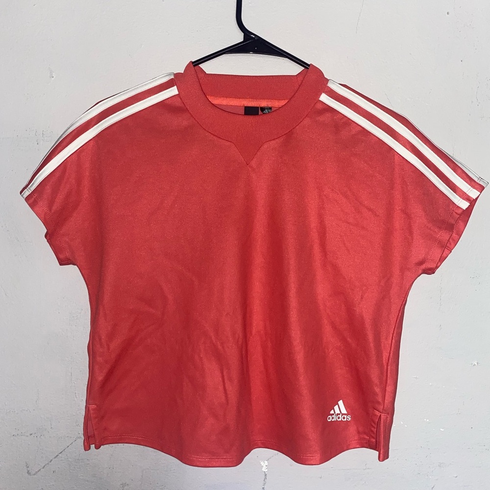 Adidas Vibrant Red Crew Neck Tee